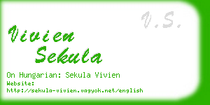 vivien sekula business card